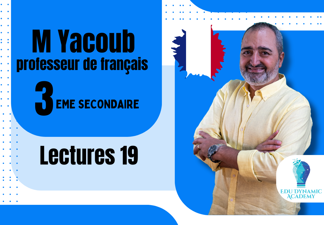 M. Yacoub | 3rd Secondary | Lecture 19 .. REVISION " pronoms personnels "